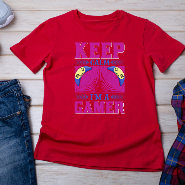 "Keep Calm I'm A Gamer" T-Shirt | Premium Unisex Gaming Tee