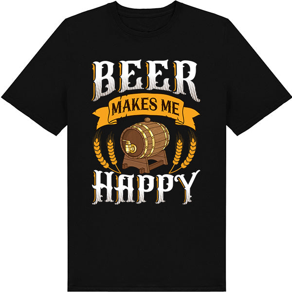 "Beer Makes Me Happy" Unisex T-Shirt | Equestrian Apparel