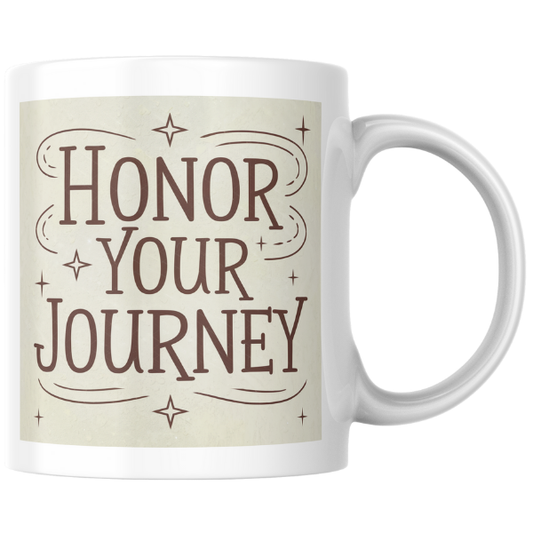 Shop the "Honor Your Journey" Christmas Mug - Perfect Holiday Gift for Coffee and Tea Lovers