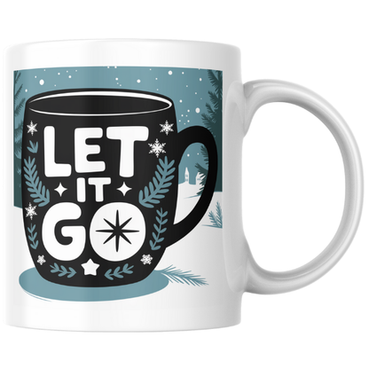 Shop the "Let It Go" Christmas Mug - Perfect Holiday Gift for Coffee and Tea Lovers