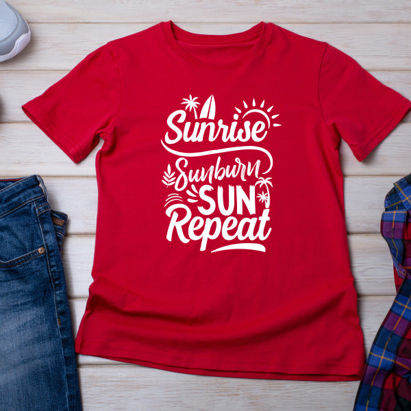 Sunshine Sunburn Sun Repeat T-Shirt | Summer Collection