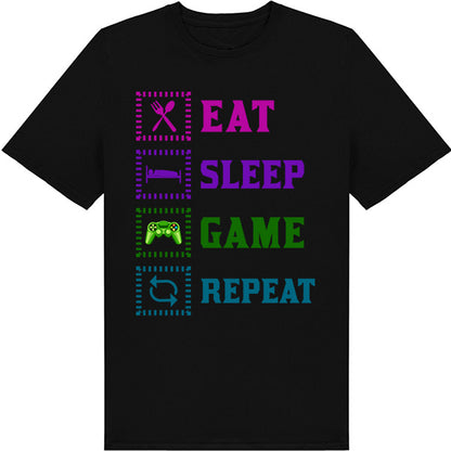 Eat Sleep Game Repeat T-Shirt | Premium Unisex Gaming Tee