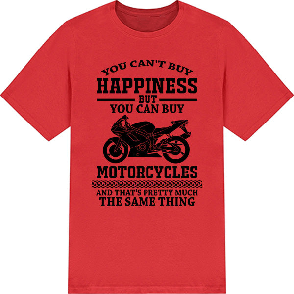 Unisex 'Buy Happiness' Motorcycle T-Shirt | Perfect Gift