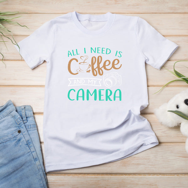 All I Need Is Coffee & My Camera T-Shirt | Equestrian Apparel