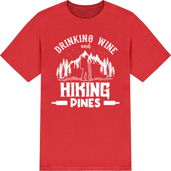 Unisex T-Shirt: Wine & Pines | Ideal for Camping Adventures