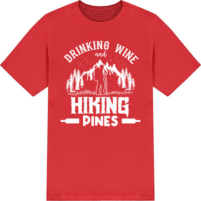 Unisex T-Shirt: Wine & Pines | Ideal for Camping Adventures