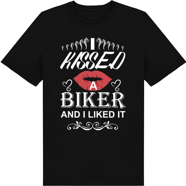 I Kissed A Biker T-Shirt - Perfect for Motorcycle Lovers