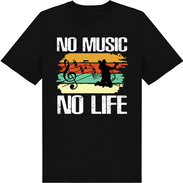 No Music No Life V1 T-Shirt | Ideal for Music Lovers