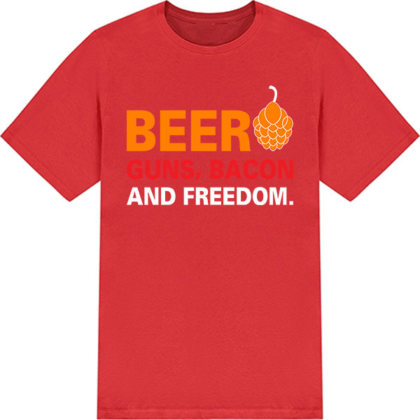 Beer Guns Bacon Freedom T-Shirt | Unisex | Equestrian Apparel