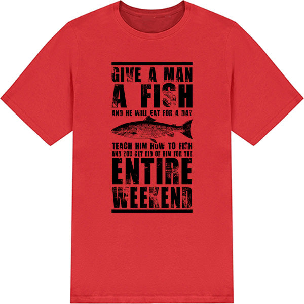 "Give A Man A Fish" Unisex T-Shirt | Ideal for Fishing Fans