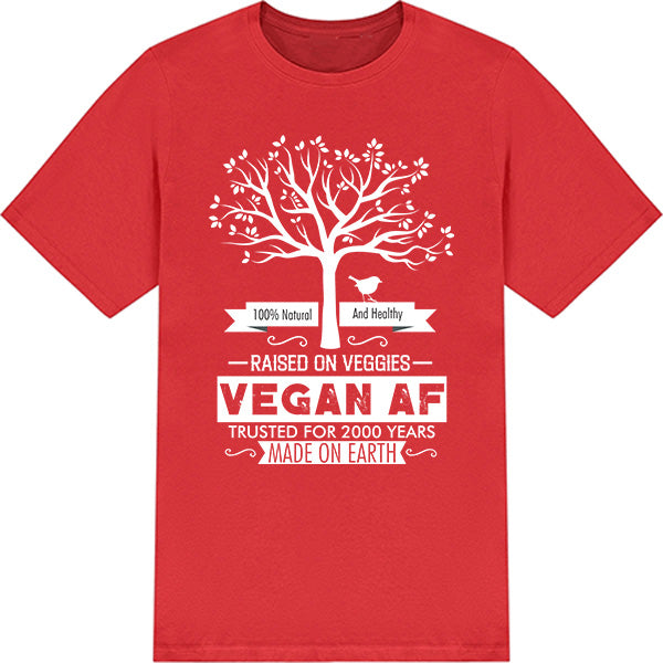 100% Natural Unisex T-Shirt | Raised on Veggies | Vegan Vibes