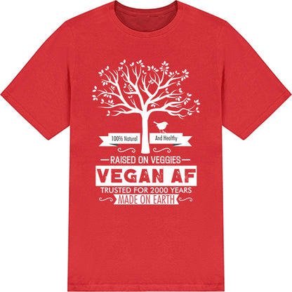 100% Natural Unisex T-Shirt | Raised on Veggies | Vegan Vibes