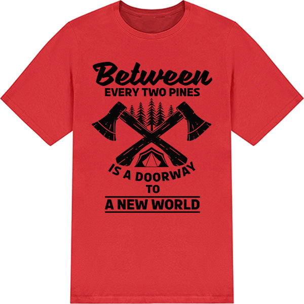 Unisex 'Two Pines' T-Shirt - Ideal for Camping Adventures