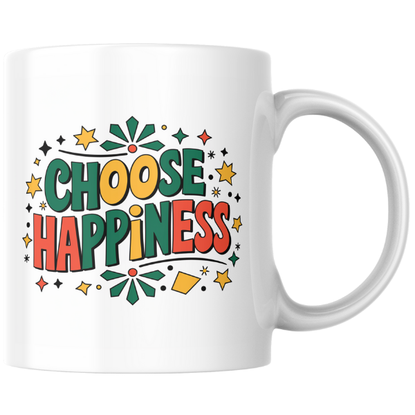 Shop the "Choose Happiness" Christmas Mug - Perfect Holiday Gift for Coffee Lovers