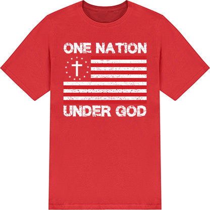 "One Nation Under God" T-Shirt | Christian Equestrian Apparel