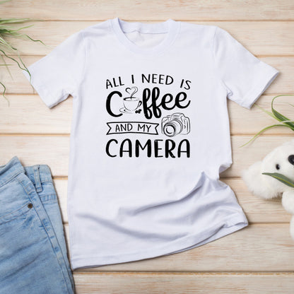 All I Need Is Coffee & My Camera T-Shirt | Equestrian Apparel