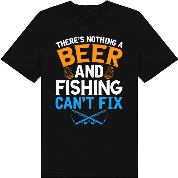 Unisex 'Beer & Fishing' T-Shirt | Perfect for Alcohol Lovers