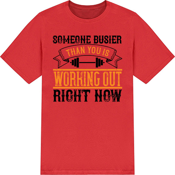 Unisex Fitness T-Shirt - 'Someone Busier' | Equestrian Apparel