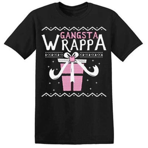 Gangsta Wrappa T-Shirt - Hip-Hop Holiday Gift | Christmas Collection