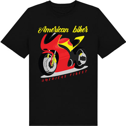 American Biker Unisex T-Shirt | Ideal for Motorcycle Fans