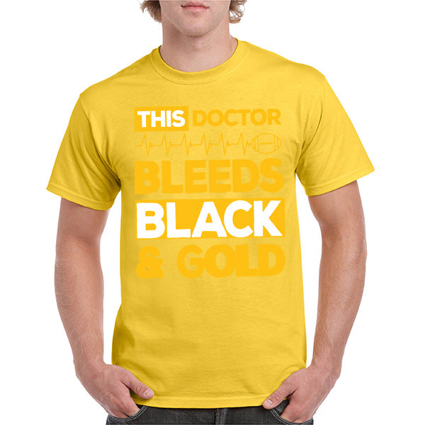 Doctor Bleeds Black & Gold Unisex T-Shirt | Equestrian Apparel