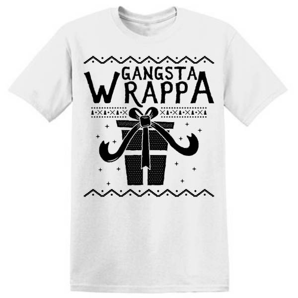 Gangsta Wrappa T-Shirt - Hip-Hop Holiday Gift | Christmas Collection