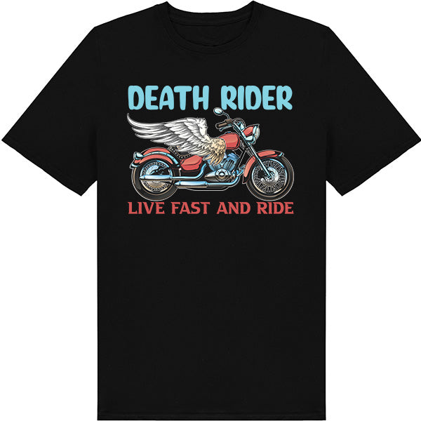 Death Rider Live Fast T-Shirt | Unisex Motorcycle Apparel