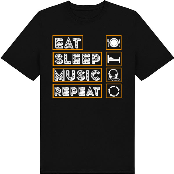 Eat Sleep Music Repeat T-Shirt | Ideal for Music Lovers