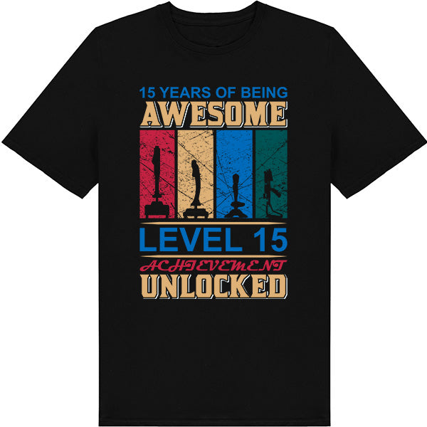 15 Years of Being Awesome T-Shirt | Premium Gaming Gear