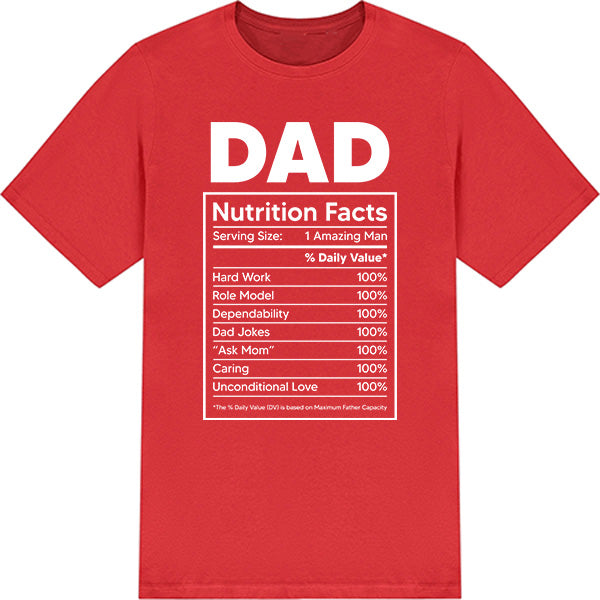 Dad Nutrition Facts T-Shirt | Unisex | Equestrian Apparel