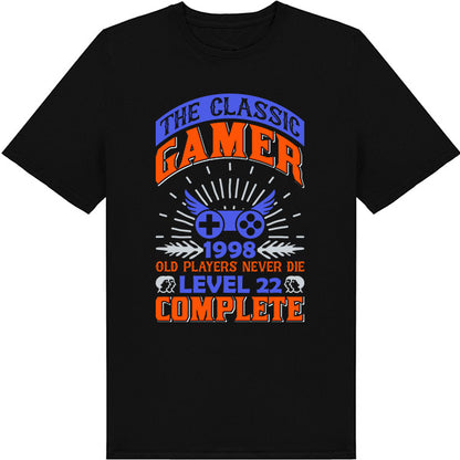 Classic Gamer 1998 Unisex T-Shirt - Level 22 Complete