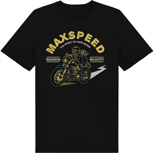 Maxspeed Cafe Racer T-Shirt | Unisex Motorcycle Enthusiast Tee