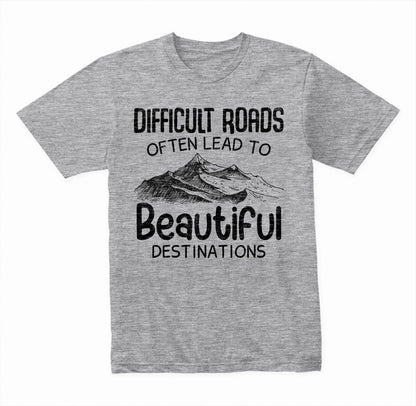 "Difficult Roads" Unisex T-Shirt | Motivational Equestrian Tee