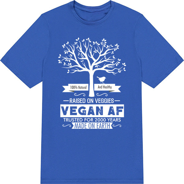 100% Natural Unisex T-Shirt | Raised on Veggies | Vegan Vibes