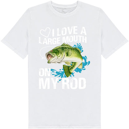 "I Love A Large Mouth On My Rod" T-Shirt | Fishing Lovers