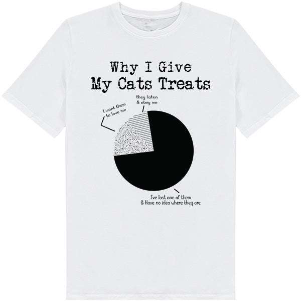 Exclusive Cat T-Shirt | "Why I Give My Cats Treats" Unisex