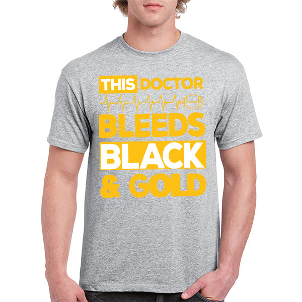 Doctor Bleeds Black & Gold Unisex T-Shirt | Equestrian Apparel