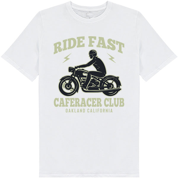 Ride Fast Caferace Club Unisex T-Shirt - Motorbike Enthusiasts