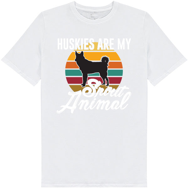 Huskies Are My Spirit Animal T-Shirt | Dog Lover's Favorite