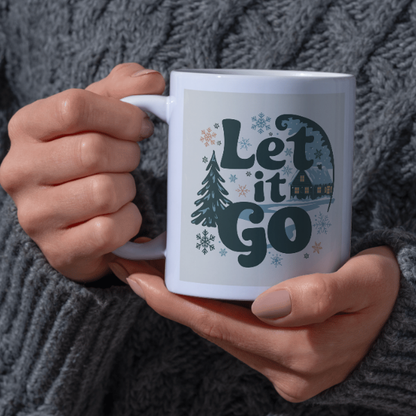 Shop the "Let It Go" Christmas Mug - Perfect Holiday Gift for Coffee and Tea Lovers