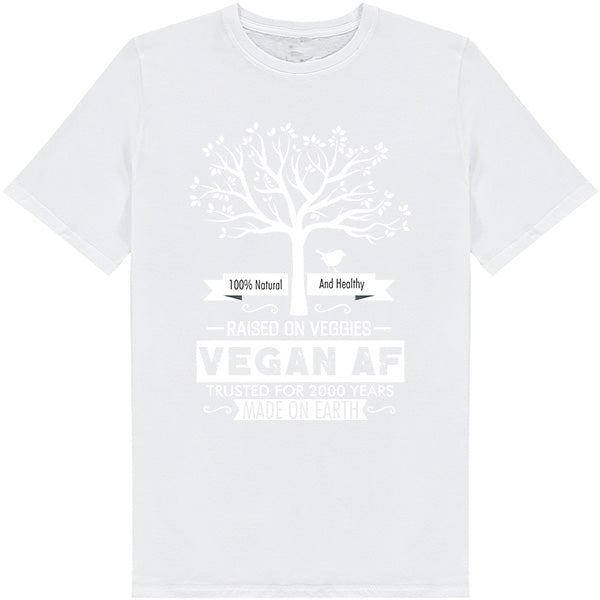 100% Natural Unisex T-Shirt | Raised on Veggies | Vegan Vibes