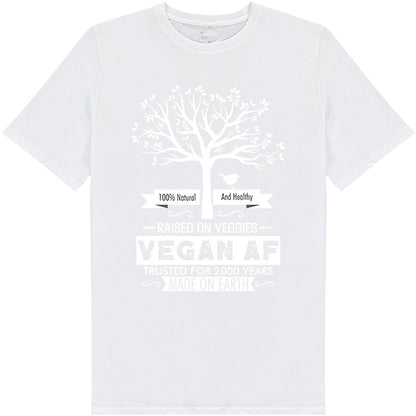 100% Natural Unisex T-Shirt | Raised on Veggies | Vegan Vibes