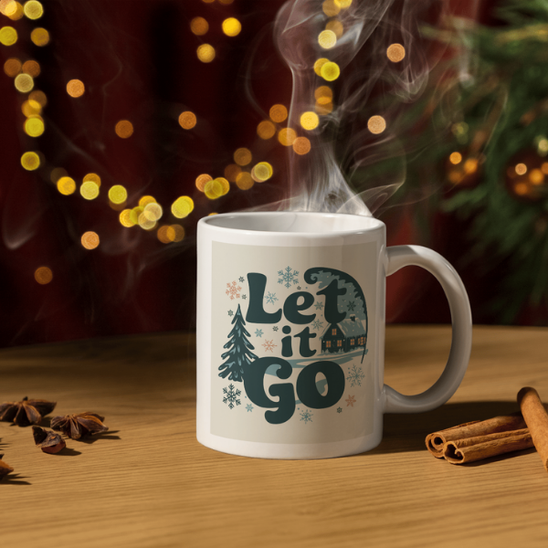 Shop the "Let It Go" Christmas Mug - Perfect Holiday Gift for Coffee and Tea Lovers