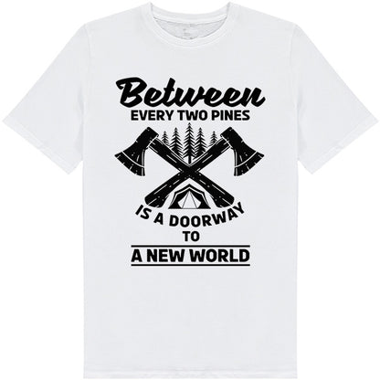 Unisex 'Two Pines' T-Shirt - Ideal for Camping Adventures