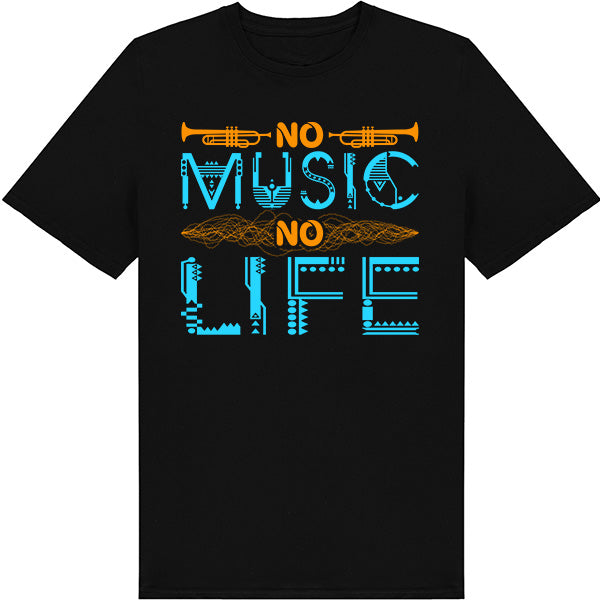 No Music No Life V4 Unisex T-Shirt | Music Lover's Essential