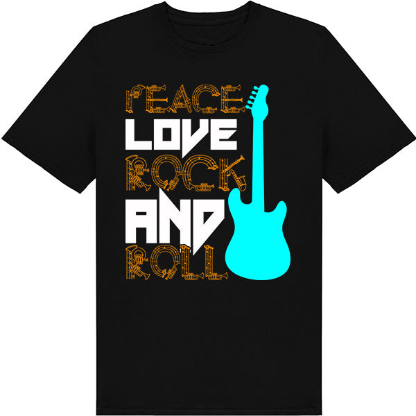 Peace Love Rock & Roll T-Shirt | Unisex Music Lover's Tee