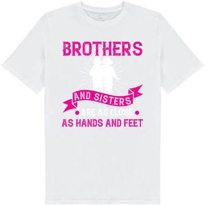 Unisex Sibling T-Shirt - 'Close as Hands & Feet' Design