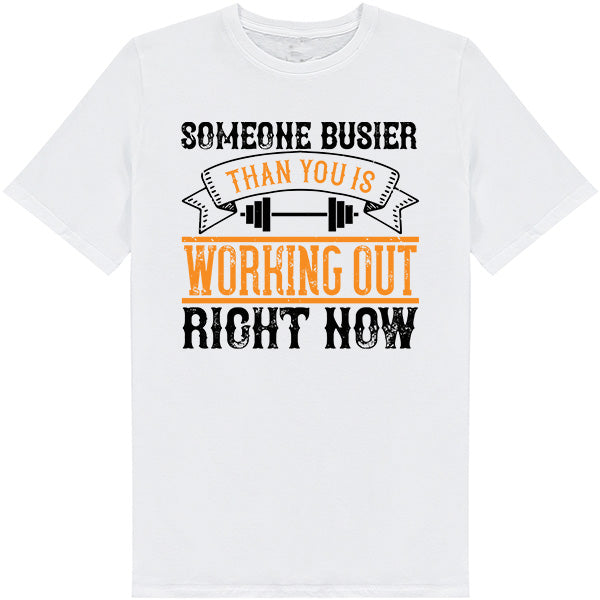 Unisex Fitness T-Shirt - 'Someone Busier' | Equestrian Apparel