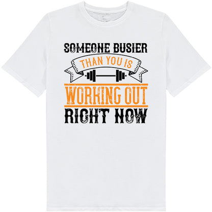 Unisex Fitness T-Shirt - 'Someone Busier' | Equestrian Apparel