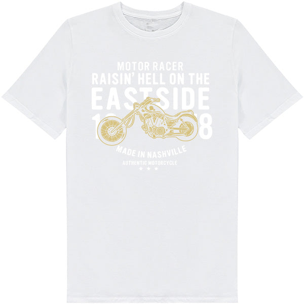 Motor Racer Raisin' Hell T-Shirt | Perfect for Bikers